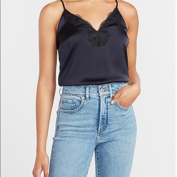 Lace Trim V-neck Cami Top main image 0